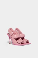Dsquared2 Iconic PaddeD2 Heeled Sandals GREEN/PINK - Image 4