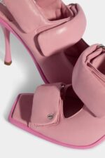 Dsquared2 Iconic PaddeD2 Heeled Sandals GREEN/PINK - Image 5