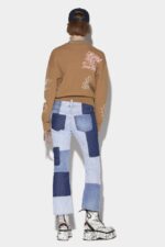 Dsquared2 Iconic Patchwork Bell Bottom Denim Jeans - Image 2
