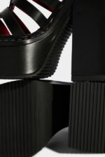 Dsquared2 Iconic Platform Heeled Sandals D2 BLACK - Image 5