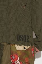 Dsquared2 Iconic Pocket Sweater BEIGE/BOTTLEGREEN - Image 5