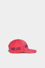 Dsquared2 Iconic POPPY RED/GREEN One Life Organic Cotton Baseball Cap D2 - Image 4