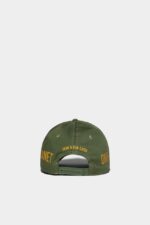 Dsquared2 Iconic POPPY RED/GREEN One Life Organic Cotton Baseball Cap D2 GREEN - Image 2