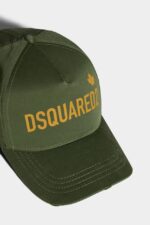 Dsquared2 Iconic POPPY RED/GREEN One Life Organic Cotton Baseball Cap D2 GREEN - Image 5