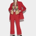 Dsquared2 Iconic RED Cuffed Bell Bottom Trousers