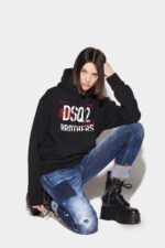 Dsquared2 Iconic RED Dsq2 Bro Hoodie