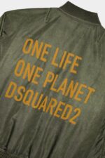 Dsquared2 Iconic RED One Life Recycled Nylon Oversized Bomber - Image 3