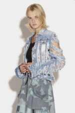 Dsquared2 Iconic Rip Boyfriend Jean Jacket - Image 3