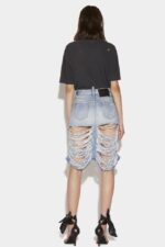 Dsquared2 Iconic Ripped Midi Skirt - Image 2