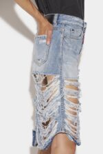 Dsquared2 Iconic Ripped Midi Skirt - Image 4