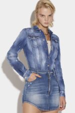 Dsquared2 Iconic Round Bottom Jean Dress - Image 4