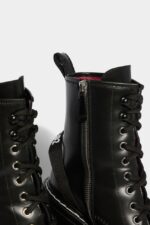 Dsquared2 Iconic Scribbles Heeled Ankle Boots BLACK - Image 4