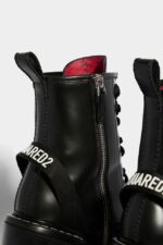 Dsquared2 Iconic Scribbles Heeled Ankle Boots BLACK - Image 5