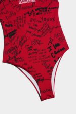 Dsquared2 Iconic Scribbles One-Piece Swimsuit - Image 4