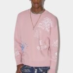Dsquared2 Iconic Scribbles Round Neck Sweater D2 PINK