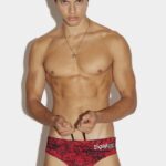 Dsquared2 Iconic Scribbles Swim Brief D2 FANTASY