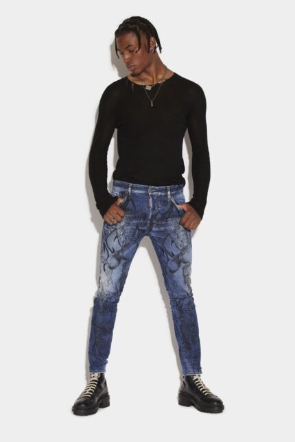Dsquared2 Iconic Sex Garden Wash Skater Jeans