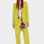 Dsquared2 Iconic Slouchy Trousers GOLDEN LIME/SALMON