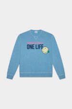Dsquared2 Iconic Smiley Organic Cotton Cool Fit Sweatshirt D2 AZUL