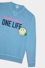 Dsquared2 Iconic Smiley Organic Cotton Cool Fit Sweatshirt D2 AZUL - Image 3