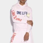 Dsquared2 Iconic Smiley Organic Cotton Cool Fit Sweatshirt D2 PINK