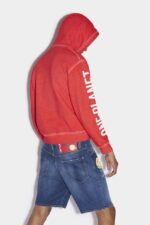 Dsquared2 Iconic Smiley Organic Cotton Cool Fit Sweatshirt D2 RED - Image 2