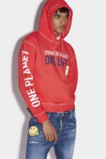 Dsquared2 Iconic Smiley Organic Cotton Cool Fit Sweatshirt D2 RED