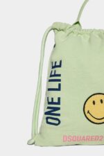 Dsquared2 Iconic Smiley Organic Cotton Drawstring Backpack - Image 4