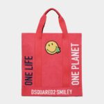 Dsquared2 Iconic Smiley Organic Cotton Shopping Bag