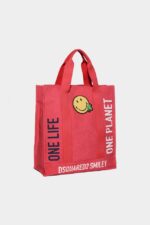 Dsquared2 Iconic Smiley Organic Cotton Shopping Bag - Image 3