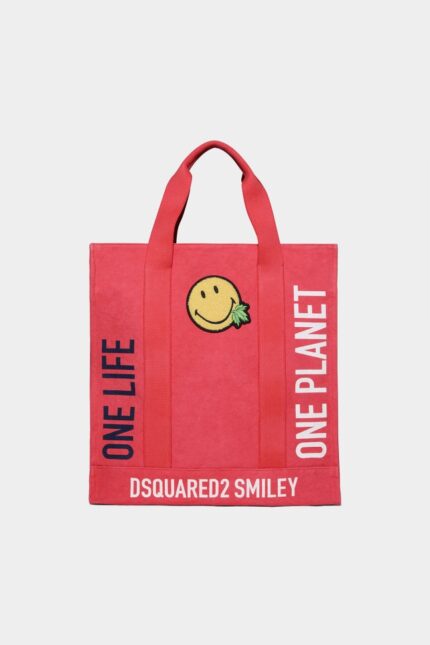 Dsquared2 Iconic Smiley Organic Cotton Shopping Bag