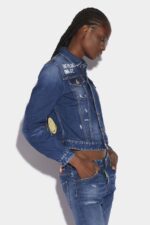 Dsquared2 Iconic Smiley Partially Organic Cotton Boyfriend Jacket - Image 3