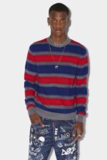 Dsquared2 Iconic Stripes Round Neck Sweater - Image 3