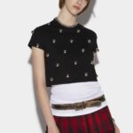 Dsquared2 Iconic Studded Crop T-Shirt