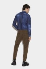 Dsquared2 Iconic Super Light New Dan Trousers WHITE/DARK MILITARY GREEN - Image 2