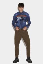 Dsquared2 Iconic Super Light New Dan Trousers WHITE/DARK MILITARY GREEN
