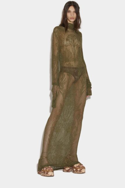 Dsquared2 Iconic Turtleneck Longsleeve Dress