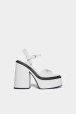 Dsquared2 Iconic Twist Heeled Sandals WHITE - Image 2