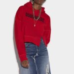Dsquared2 Iconic Uneven Hoodie RED