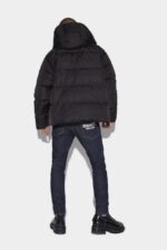Dsquared2 Iconic Velcro Logo Zip Puffer RED/BLACK - Image 2