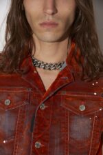 Dsquared2 Iconic Velvet Denim Vest SALMON - Image 3