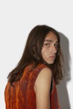 Dsquared2 Iconic Velvet Denim Vest SALMON - Image 4