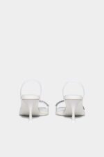Dsquared2 Iconic WHITE/BLACK Cassandra Heeled Sandals - Image 2