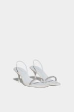 Dsquared2 Iconic WHITE/BLACK Cassandra Heeled Sandals - Image 3