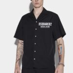 Dsquared2 Iconic WHITE/BLACK Ceresio 9 Bowling Shirt