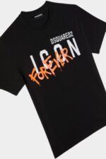Dsquared2 Iconic WHITE/BLACK D2Kids Icon Forever T-Shirt - Image 3