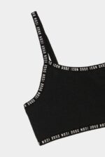 Dsquared2 Iconic WHITE/BLACK DS2 Kids Sports Bra - Image 4