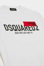 Dsquared2 Iconic WHITE/BLACK DS2 Kids Sweatshirt - Image 3