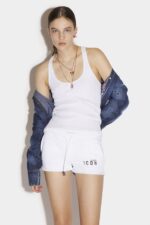 Dsquared2 Iconic WHITE/DARK FUXIA Mini Icon Shorts