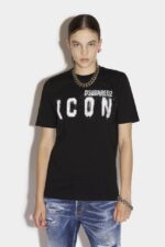Dsquared2 Iconic WHITE/FANTASY Icon Spray Relax T-Shirt D2 WHITE